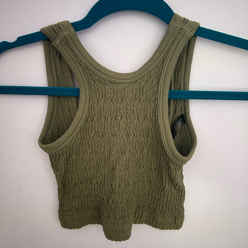 Urban Outfitters Olive Textured Tank Top